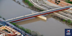 puente de Miraflores desde las alturas en Córdoba