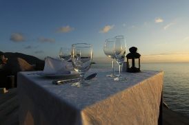 Cenas románticas en la playa