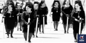 Women dressed in Mantilla