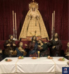 Sagrada Cena en su altar en Granada