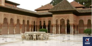 Patio of the Lions of the Alhambra in Granada