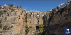 views of the gorge and the new bridge of Ronda