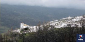 Cloudy day in the village of Ubión in Granada