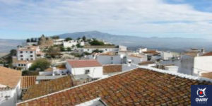 Vista aérea del pueblo de Comares en Málaga