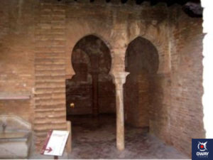 Door of the Arab baths of the mosque of Granada