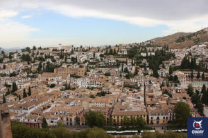 Vista panorámica del barrio del Albaicín, Granada