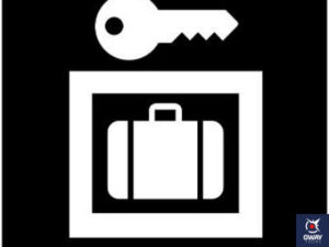 Logo en el que aparecen una llave y abajo una maleta metida en un recuadro.
