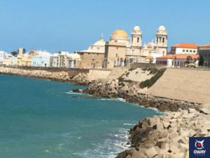 Vistas del paseo campo del sur en Cádiz