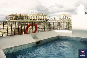 Vista desde la piscina de Ronda en el hotel Montelirio