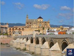 Roman Bridge on a hot day in Cordoba