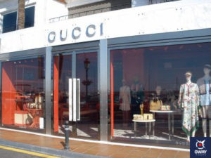 Gucci, tienda de lujo, en Marbella