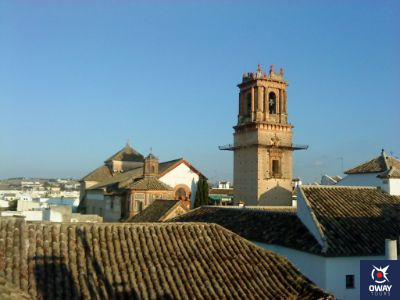 Views of the tower of the Church of San Pablo and Santo Domingo in Ecija