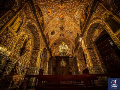 Wonderful interior decoration of the parish church of Santa María de la Asunción in Ecija