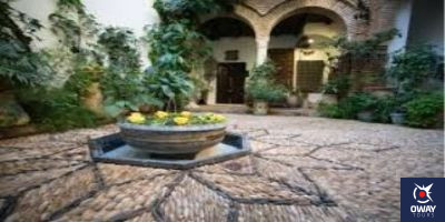 central courtyard of the Andalusian house in Cordoba