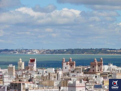 Vista en altura de Cádiz