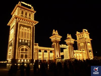 Illuminated cover photo of the fair (Málaga)